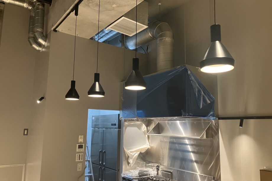 飲食店A様　LED照明、エアコン空調、換気設備新設