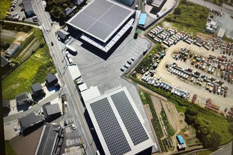 倉庫会社K様　高圧受電設備新設（キューピクル、建柱装柱、PAS気中開閉器）、太陽光パネル新設